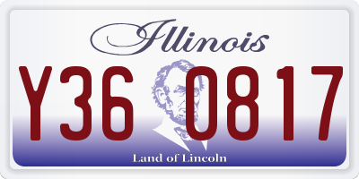 IL license plate Y360817