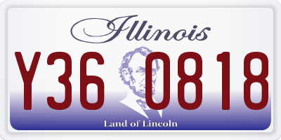 IL license plate Y360818
