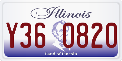 IL license plate Y360820