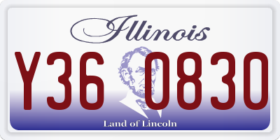 IL license plate Y360830