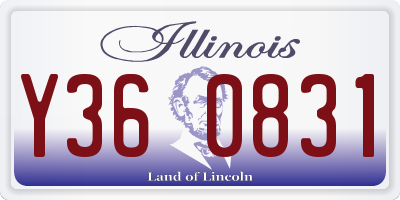 IL license plate Y360831