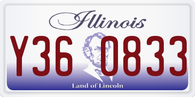 IL license plate Y360833