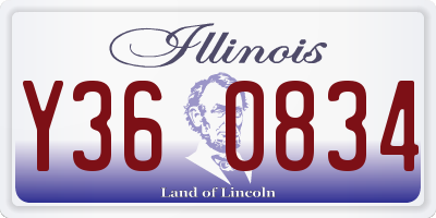 IL license plate Y360834