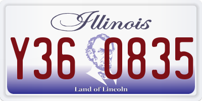 IL license plate Y360835