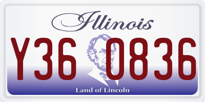 IL license plate Y360836