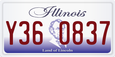 IL license plate Y360837