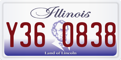 IL license plate Y360838