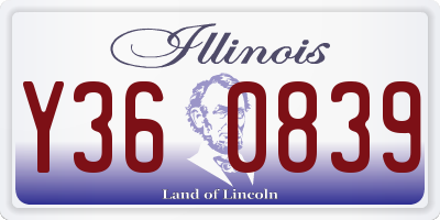IL license plate Y360839