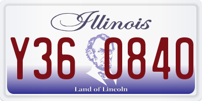 IL license plate Y360840