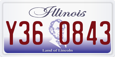 IL license plate Y360843