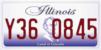 IL license plate Y360845