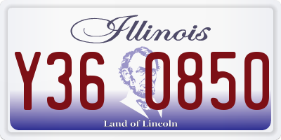 IL license plate Y360850
