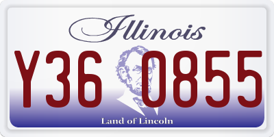 IL license plate Y360855