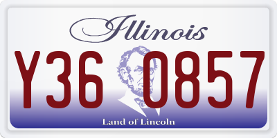 IL license plate Y360857