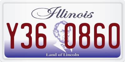IL license plate Y360860