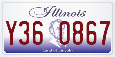 IL license plate Y360867