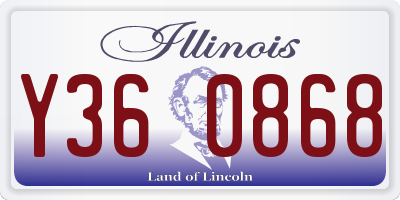 IL license plate Y360868