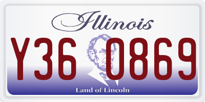 IL license plate Y360869