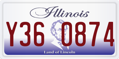 IL license plate Y360874