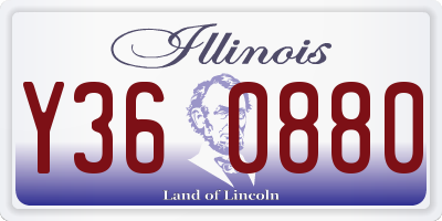 IL license plate Y360880