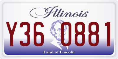 IL license plate Y360881
