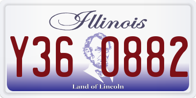 IL license plate Y360882