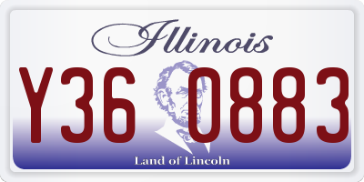 IL license plate Y360883