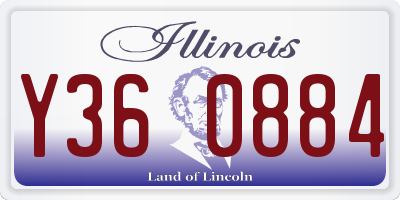 IL license plate Y360884