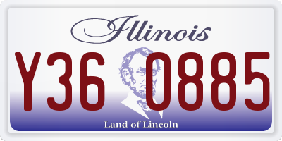 IL license plate Y360885