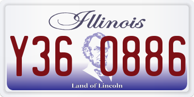 IL license plate Y360886