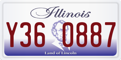 IL license plate Y360887