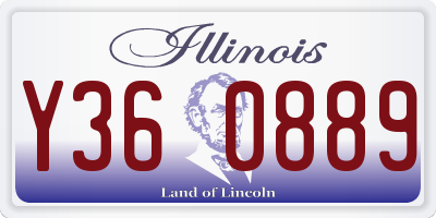 IL license plate Y360889