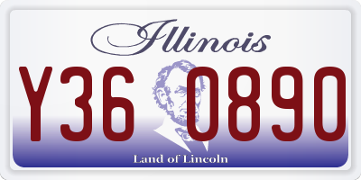 IL license plate Y360890
