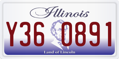IL license plate Y360891