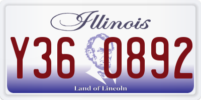IL license plate Y360892