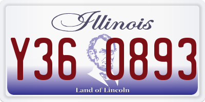 IL license plate Y360893