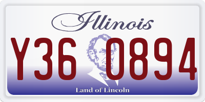 IL license plate Y360894