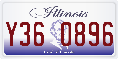 IL license plate Y360896