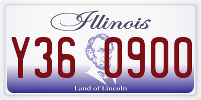 IL license plate Y360900