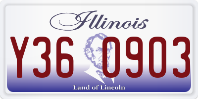 IL license plate Y360903
