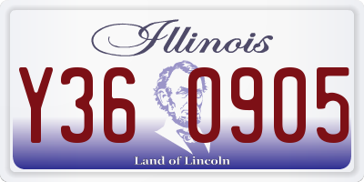 IL license plate Y360905