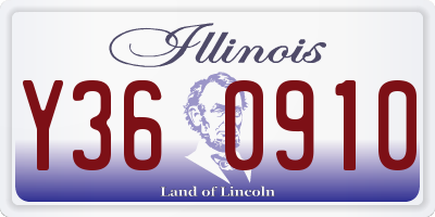 IL license plate Y360910