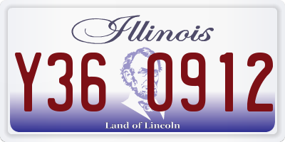 IL license plate Y360912