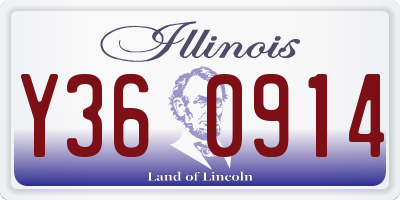 IL license plate Y360914