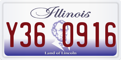 IL license plate Y360916