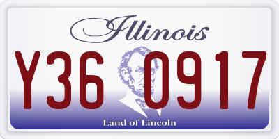 IL license plate Y360917
