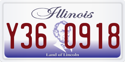 IL license plate Y360918