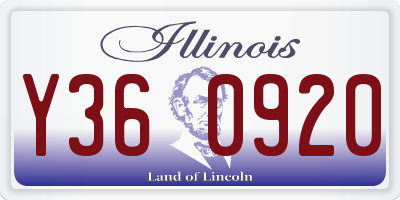 IL license plate Y360920
