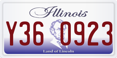 IL license plate Y360923