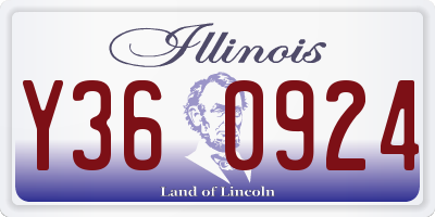 IL license plate Y360924